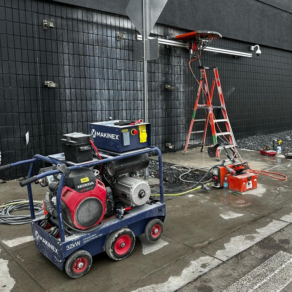 Generator 32kW 480V - with wall saw