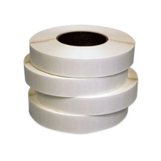 1 Round White Paper Tabs
