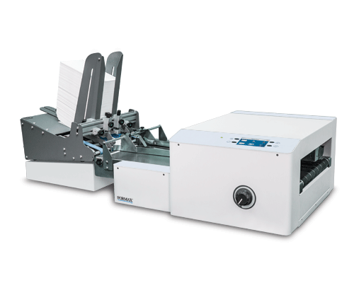 AP4 Address Printer with the AP12 Heavy-Duty Friction Feeder attached