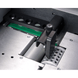 Powerful air suction feed table handles a variety of coated or non-coated stock, aligning the sheets prior to folding