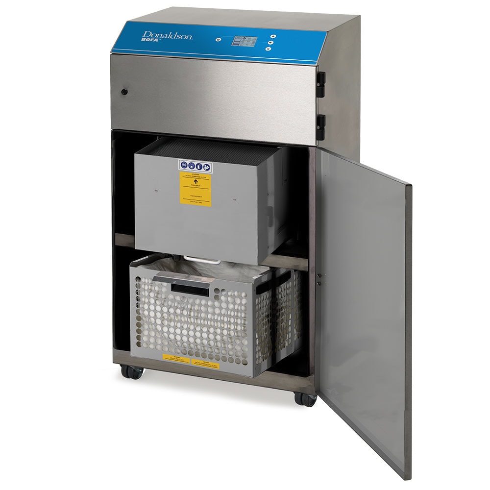 Donaldson BOFA AD PVC iQ filter compartment open