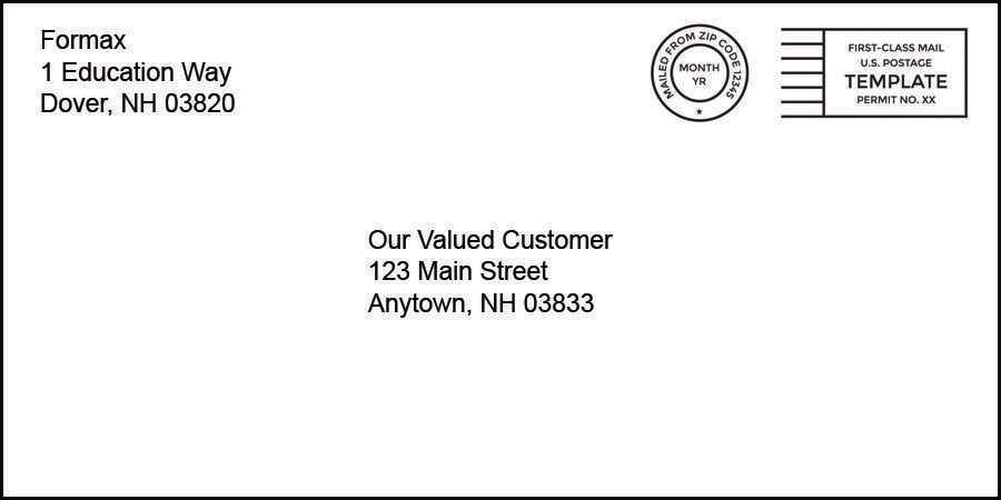 AP3 sample printed envelope