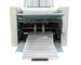 Output conveyor with adjustable stacker wheels for neat, sequential stacking
