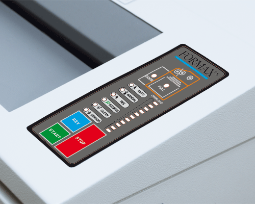 FD 87 Plasti control panel and infeed