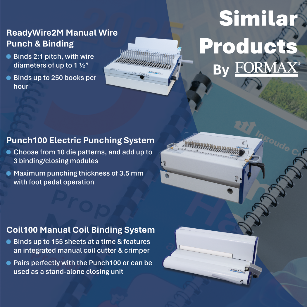 Formax ReadyCoilM Manual Punch and Electric Coil Binding System