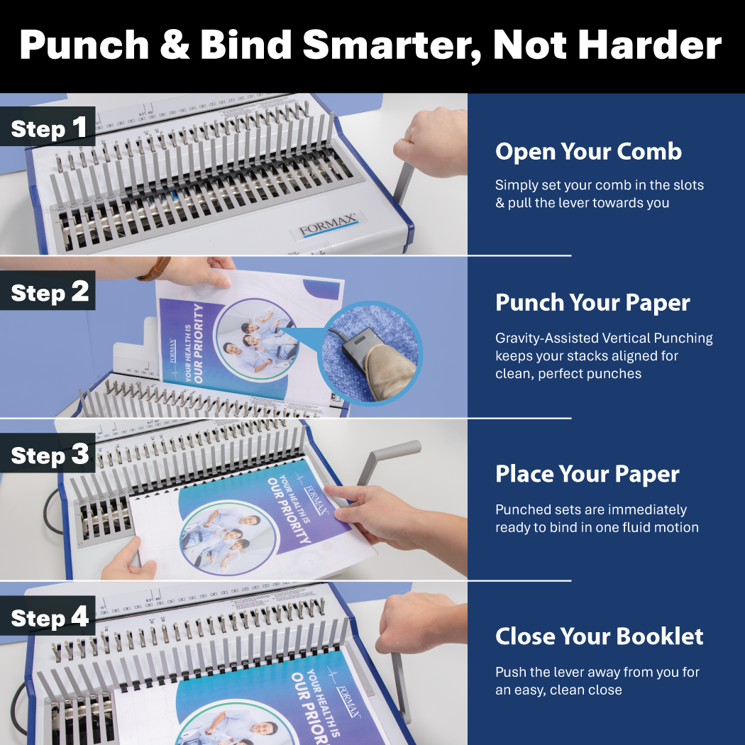 Formax ReadyCombE Electric Punch and Manual Comb Binding System