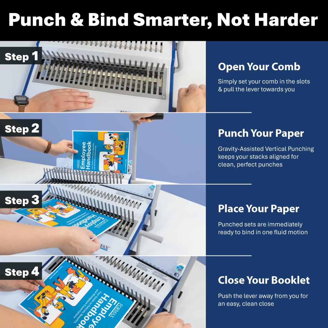Formax ReadyCombM+ Manual Punch and Comb Binding System
