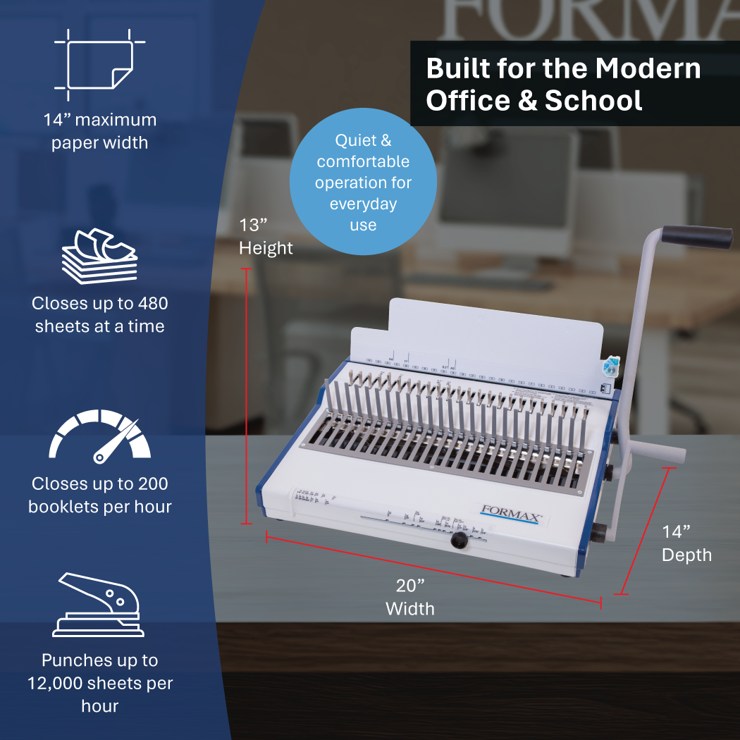 Formax ReadyCombM+ Manual Punch and Comb Binding System