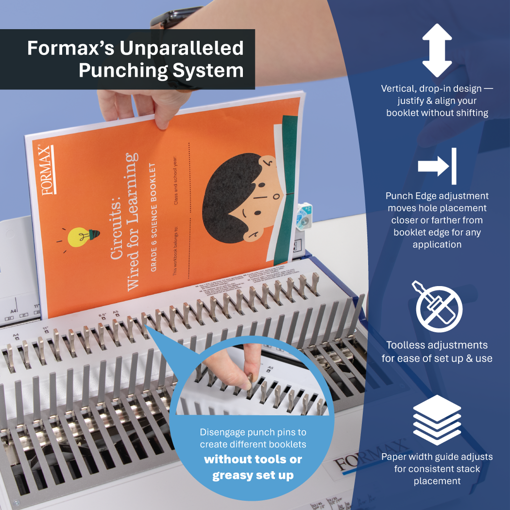 Formax ReadyCombM+ Manual Punch and Comb Binding System