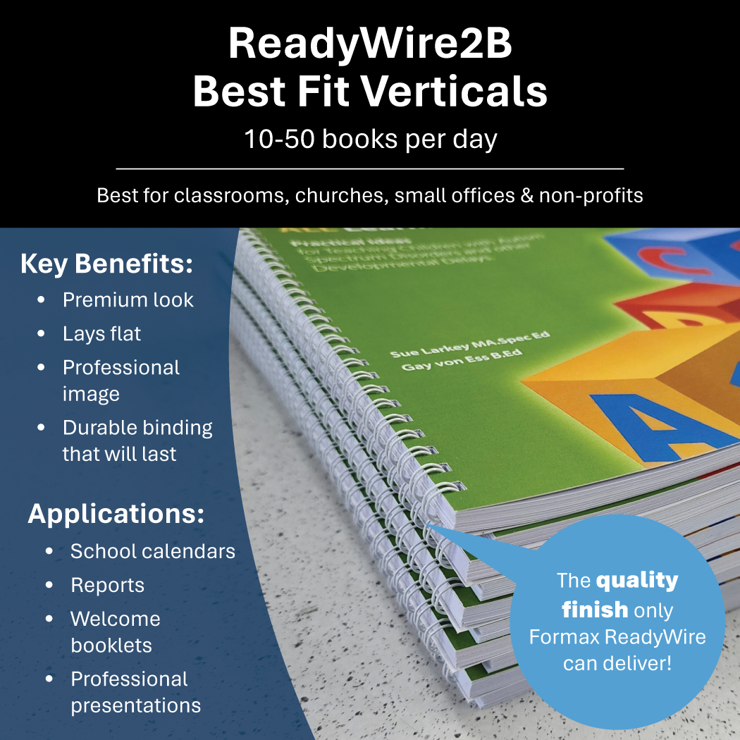 Formax ReadyWire2B Basic Manual Punch and Wire Binding System, 2:1 Pitch