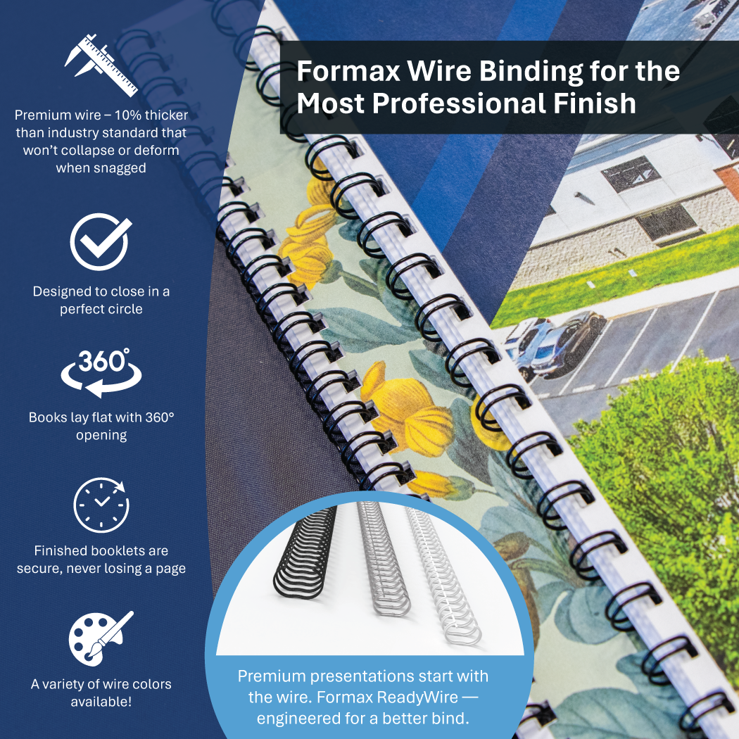 Formax ReadyWire2E Premium Electric Punch and Manual Wire Binding System, 2:1 Pitch