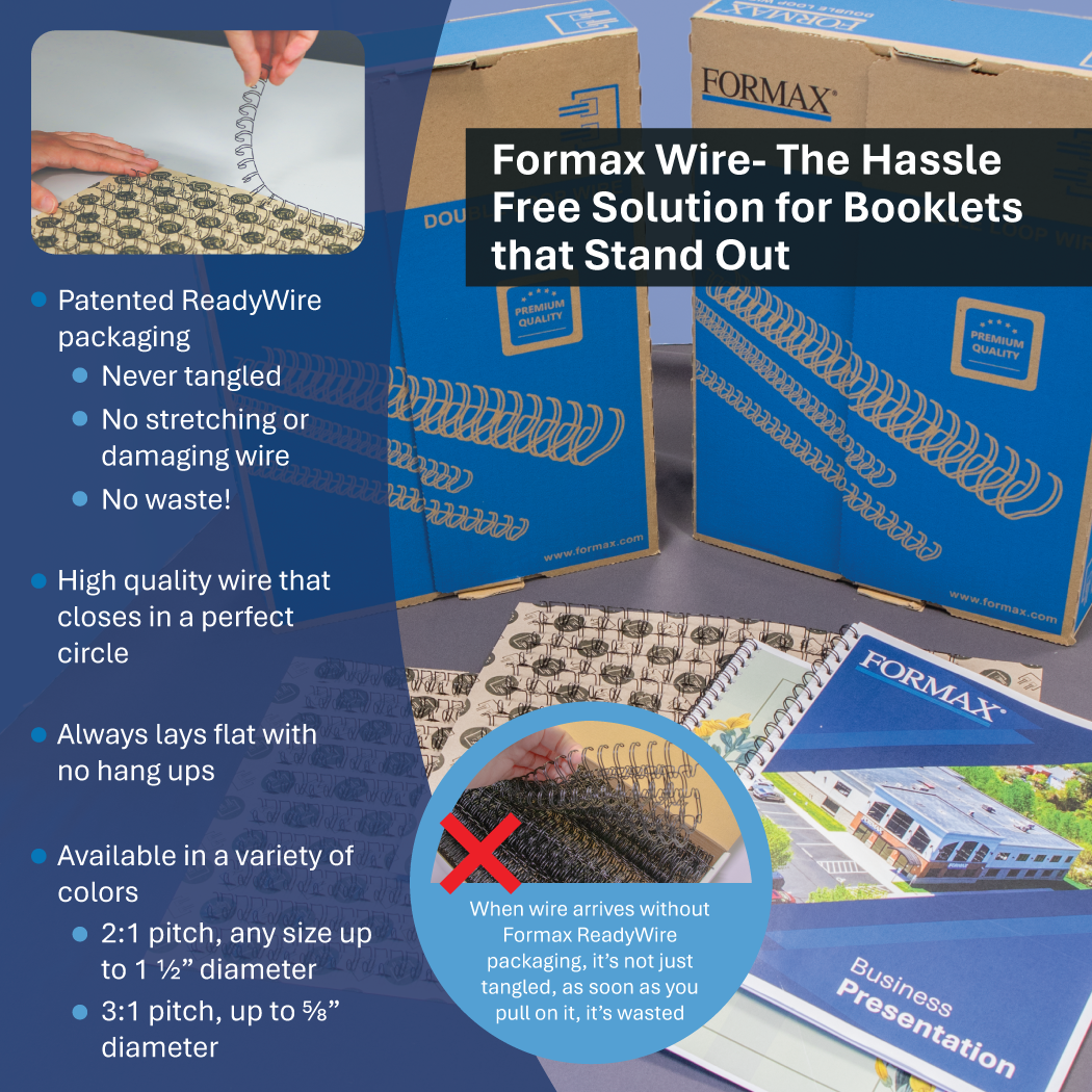 Formax ReadyWire3B Basic Manual Punch and Wire Binding System, 3:1 Pitch