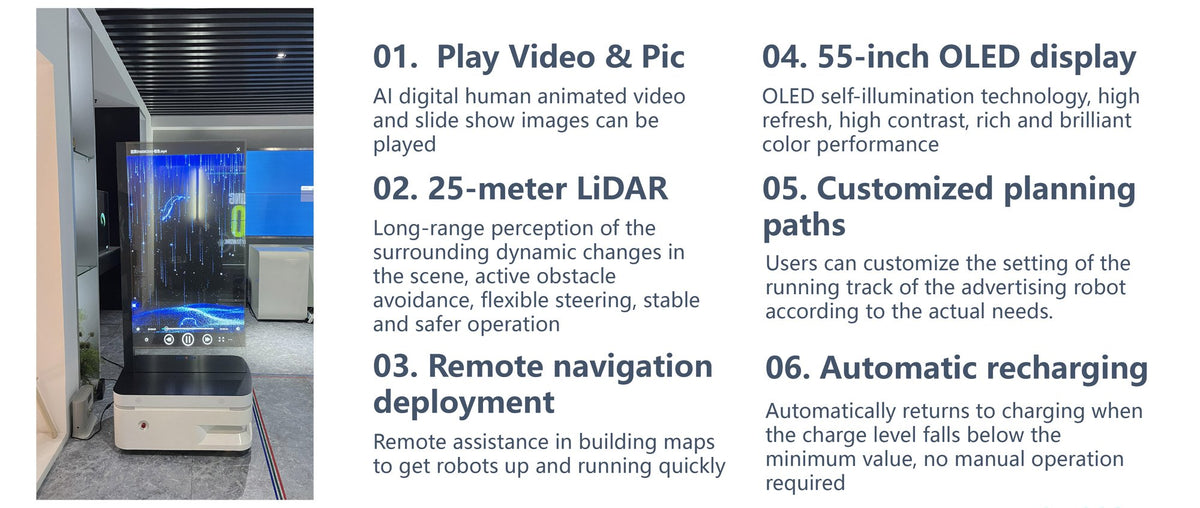 ATEAGO A1 OLED Advertising Robot