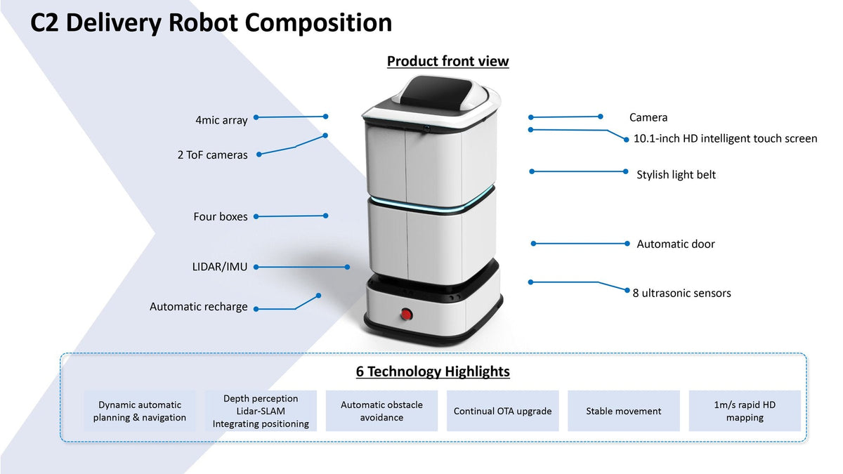 ATEAGO C2 Delivery Robot Carrier